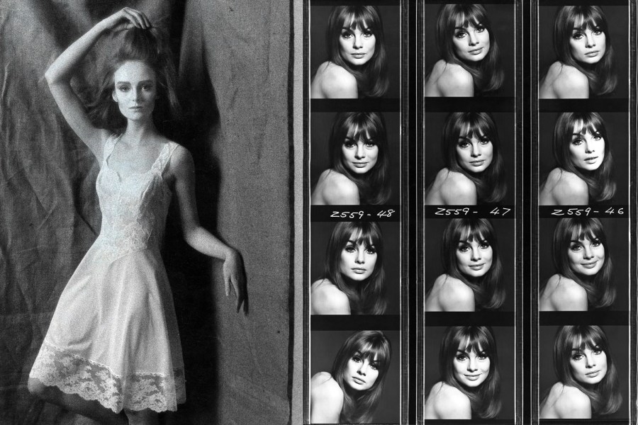 LEFT-Grace Coddington-1962 Brian Duffy RIGHT-Jean Shrimpton contact sheet shot for Italian Vogue 1965 Brian Duffy