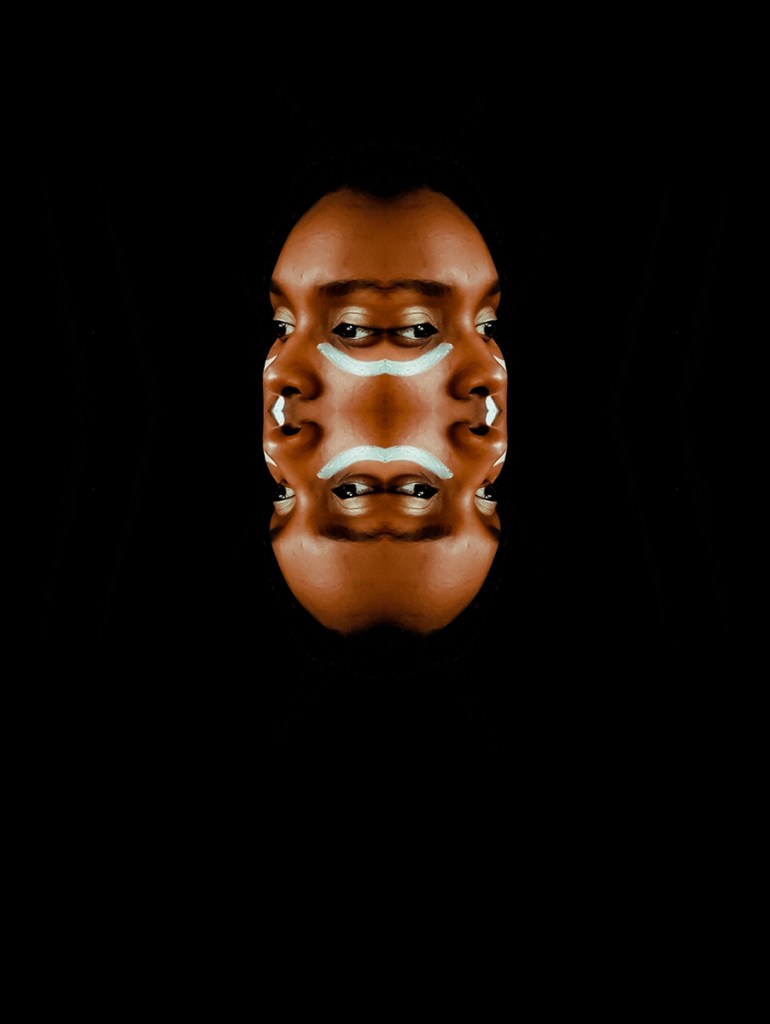 “LESPRI” meaning “The Spirit” in Guadeloupean Creole is the reconstruction of self after 
prolonged ruptures, this self-portrait represents the belief that inner transformation is 
ancestral. 