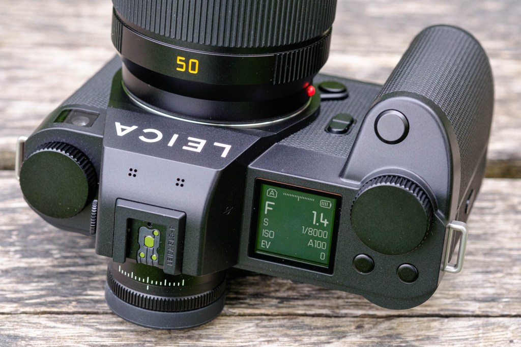 Leica SL3-P top controls.