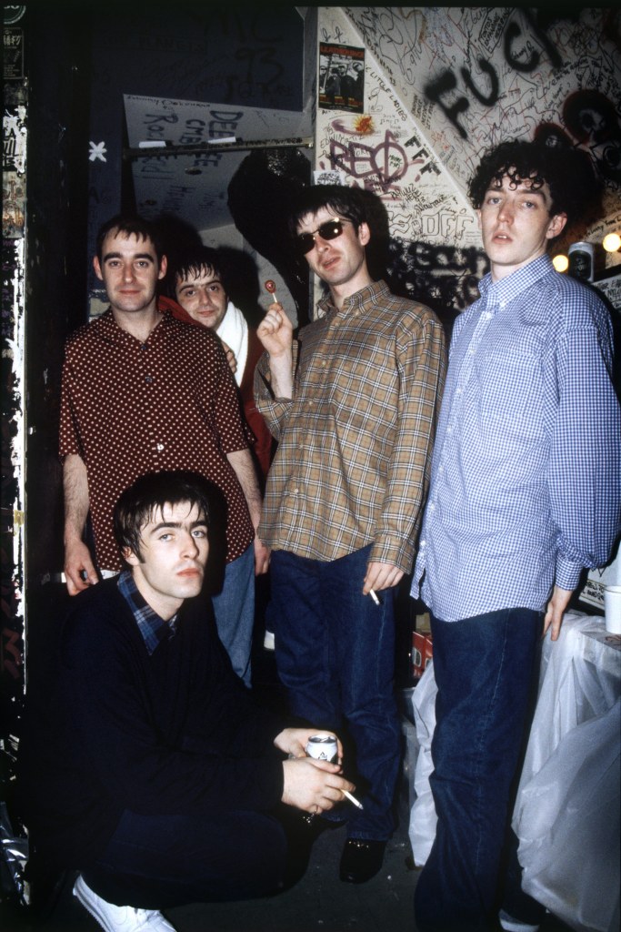 Original Oasis line-up backstage, Tokyo, Japan, 1994