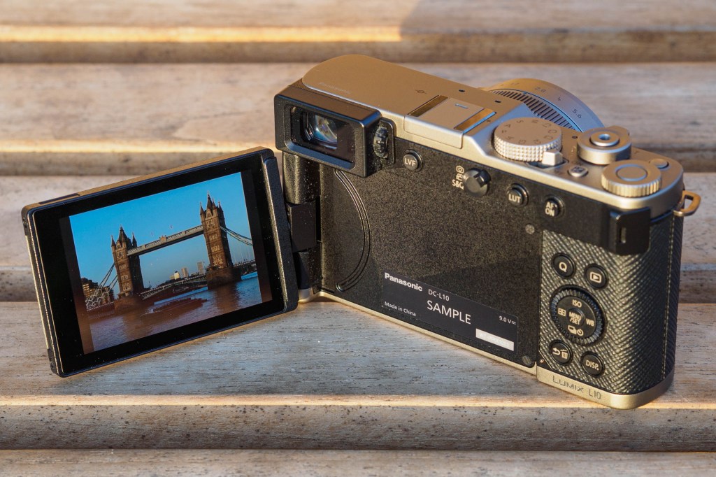 Panasonic Lumix L10 articulating screen. 