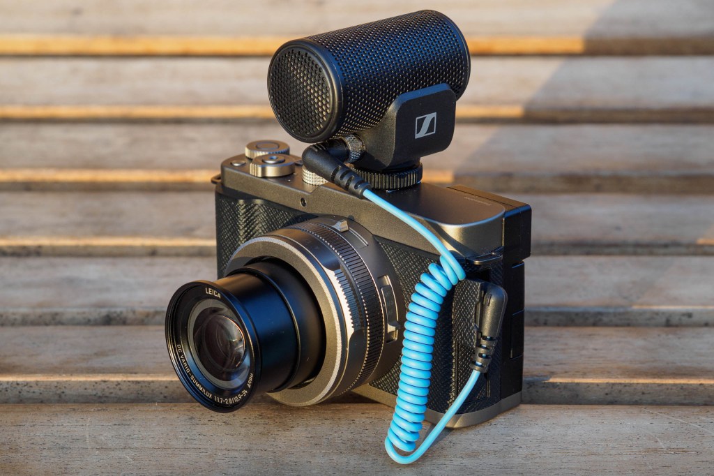 Panasonic Lumix L10 with Sennheiser MK200 microphone. 