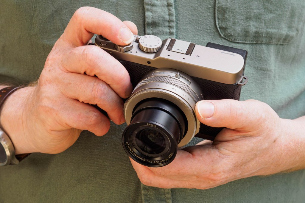 Panasonic Lumix L10 in-hand