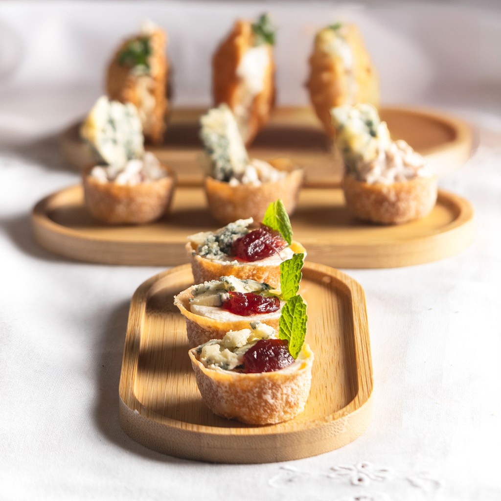 Stilton and Cranberry Canapes 