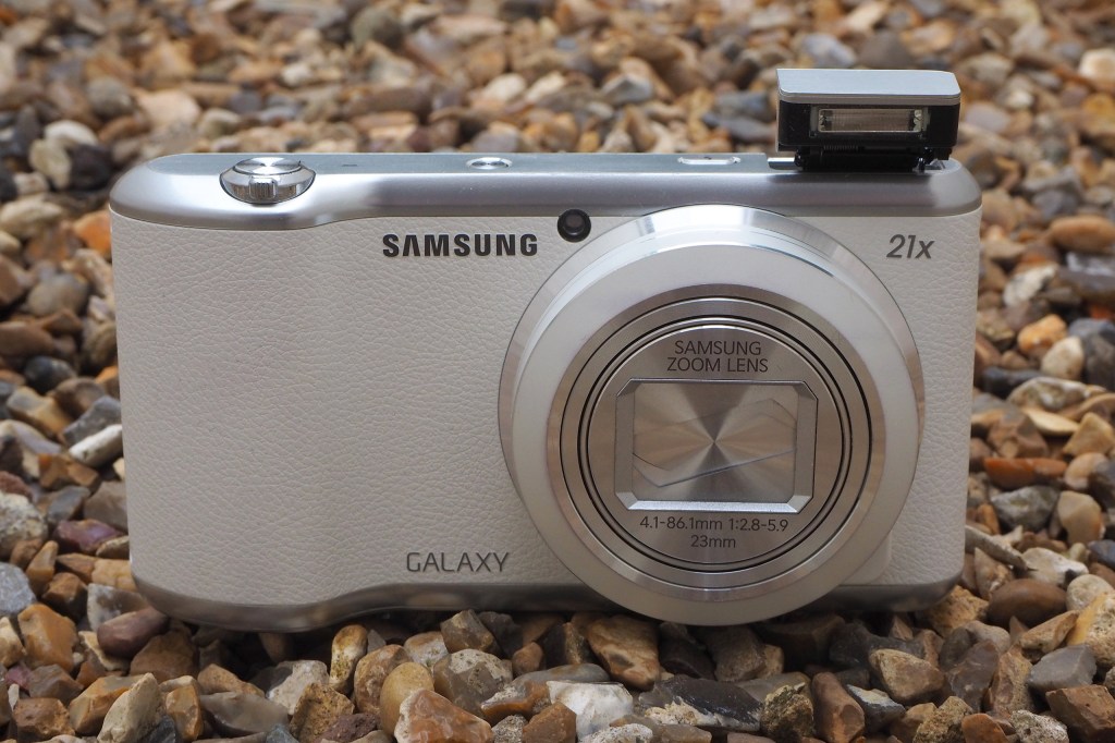 Samsung Galaxy Camera 2 GC200 front view with flash. Image credit: Gavin Stoker