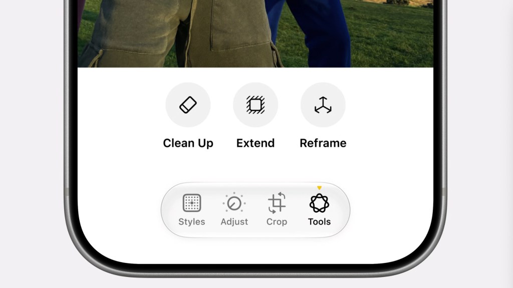 AI tools in photos. Image: Apple