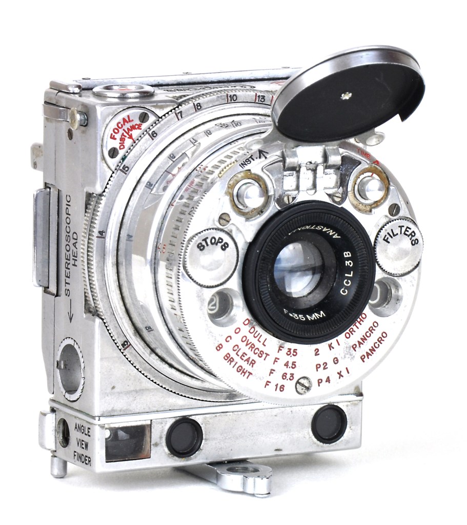 The Compass, designed in England and built in Switzerland in 1938, was so small it could fit into a cigarette packet, and yet had all the features and more of much larger cameras. It was probably the most complicated camera ever made