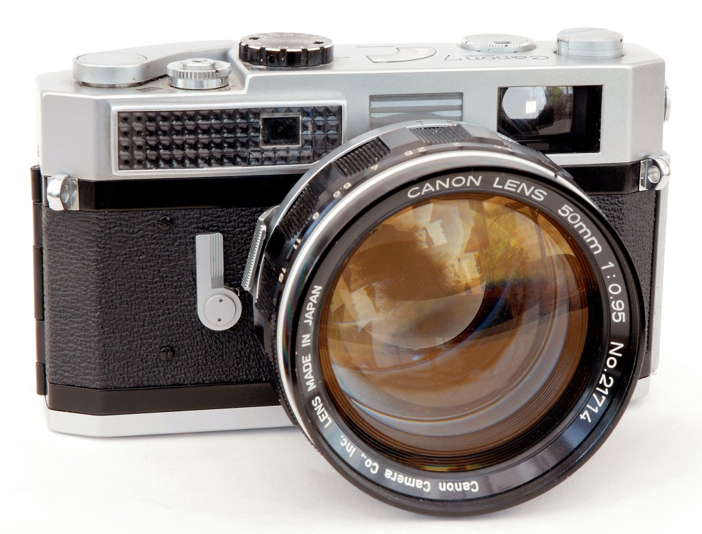 Launched in 1961, the Canon 7 was the company’s last great rangefinder camera, defined by its incredible wide aperture standard lens, a 50mm f/0.95 that became known as the Dream Lens