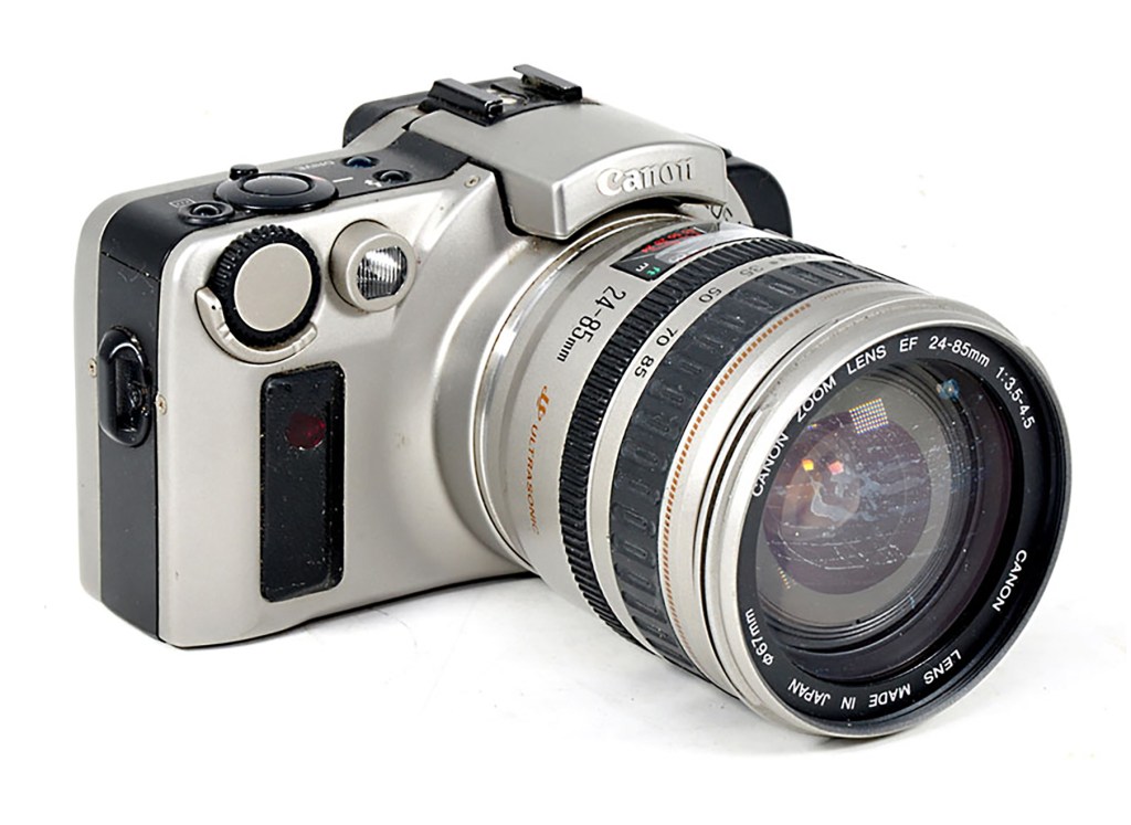 The extremely stylish Canon EOS IX, one of the best APS cameras