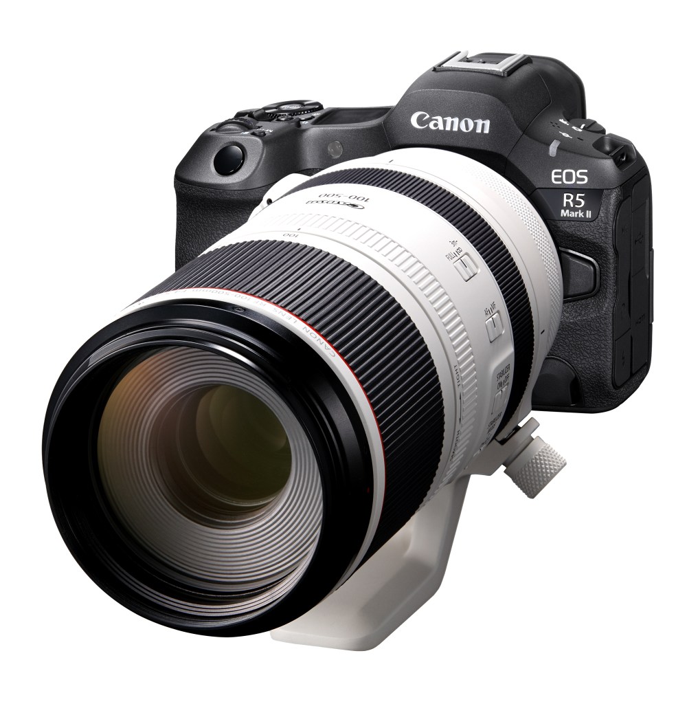 Where we are now: Canon EOS R5 Mark II DSLR, featuring full-frame 45MP stacked CMOS sensor, dual pixel intelligent autofocus including eye-control, 8K RAW video, continuous shooting up to 30fps, wi-fi connectivity, in-camera upscaling… and so much more, pictured with Canon RF 100-500mm f/4.5-7.1L IS USM lens
(Courtesy of Park Cameras)