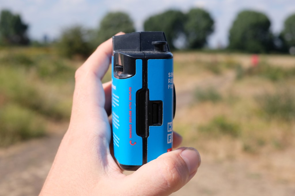 Photograph of the Lomography Half-frame Simple Use Camera from the side