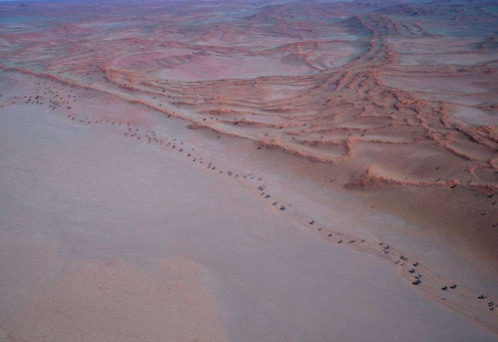 Aerial photo of sand dunes