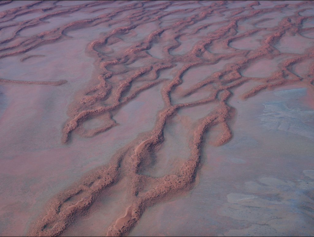 Aerial photo of sand dunes