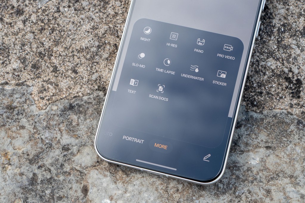 Oppo Reno 16 Pro camera app more tab