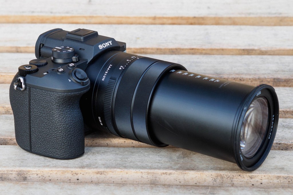 Sony RX10 V set to maximum zoom.