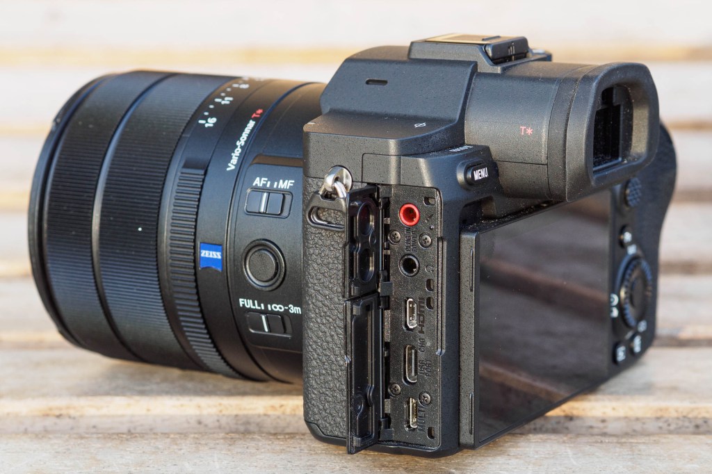 Sony RX10 V connector ports.