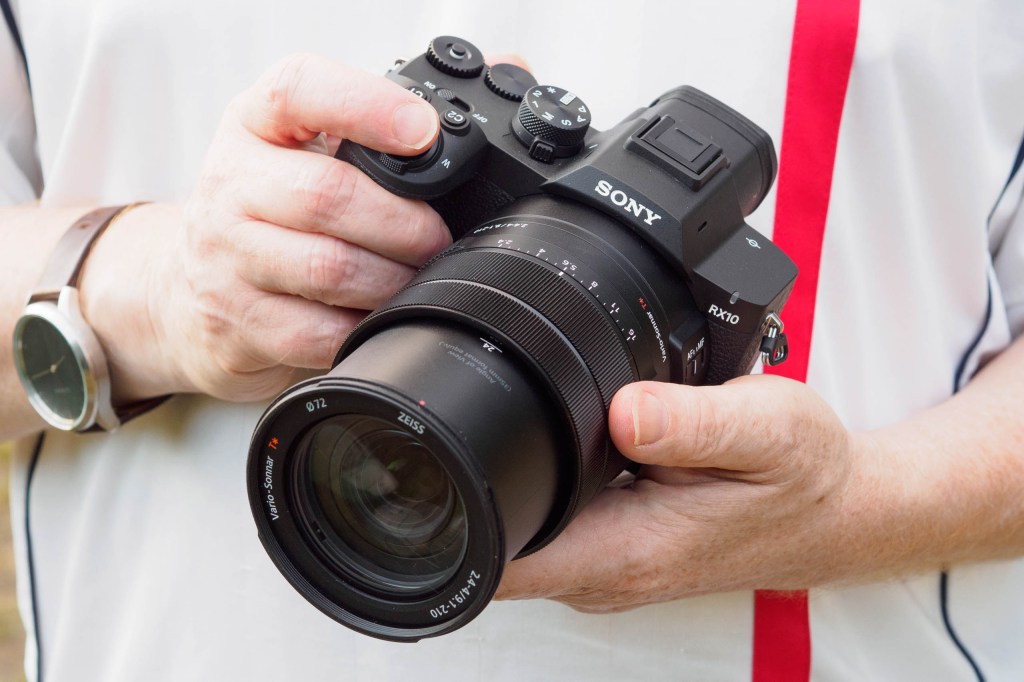 Sony RX10 V in-hand.
