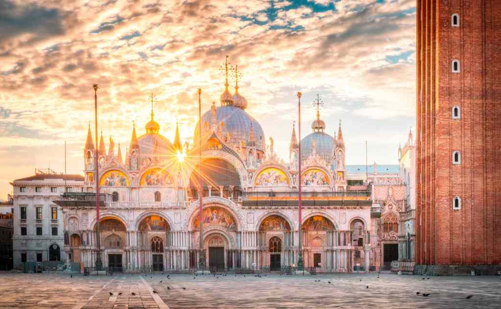 Travel photography, St Mark's Basilica at sunrise