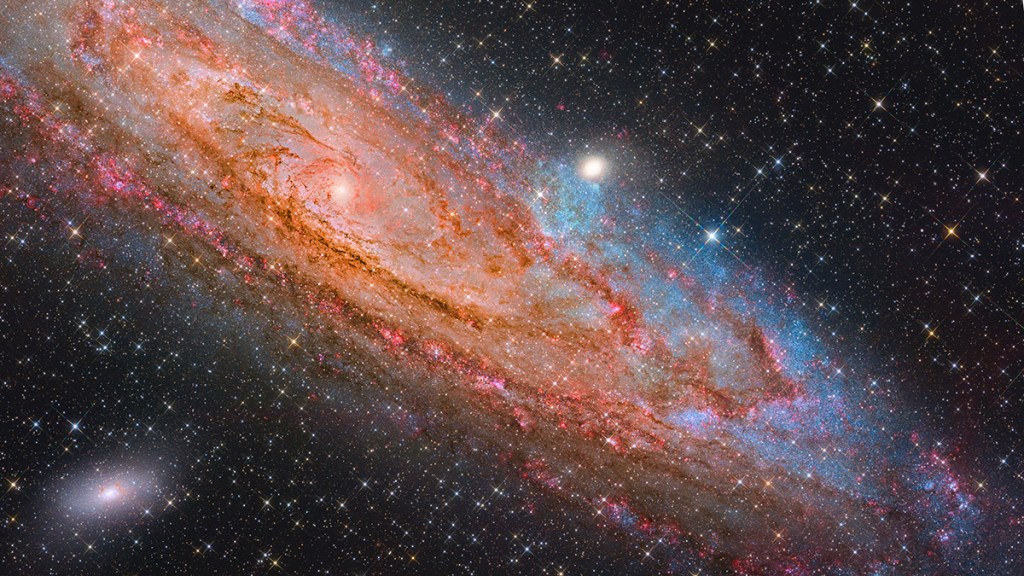 The Crimson Vortex and Sapphire Blossoms of Andromeda © Chuhong Yu and Zuoming Wang (Both China)