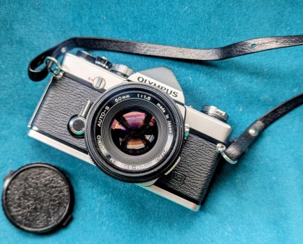 Vintage Olympus film camera. Image: Rachel Brewster-Wright / Little Vintage Photography