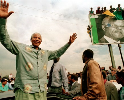 Nelson Mandela on the Hustings in 1994. Image Credit ©Simon Townsley