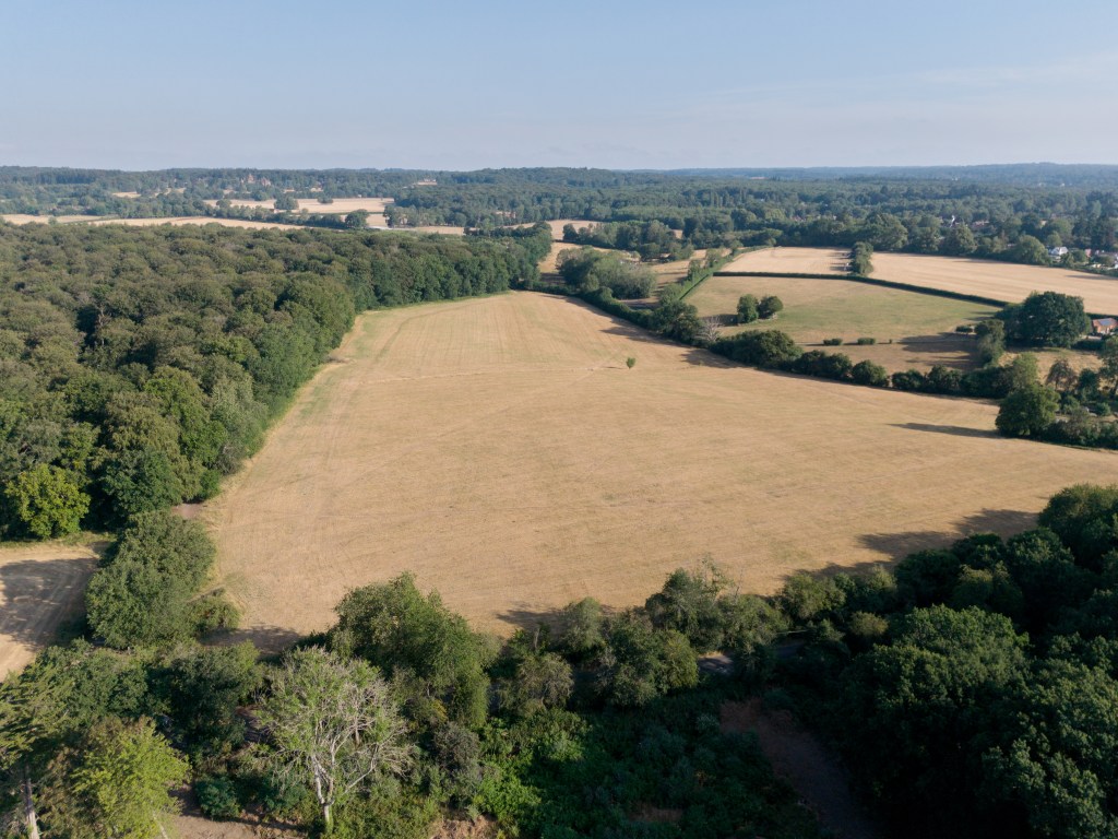 DJI Lito X1 drone sample image. A field from above.
