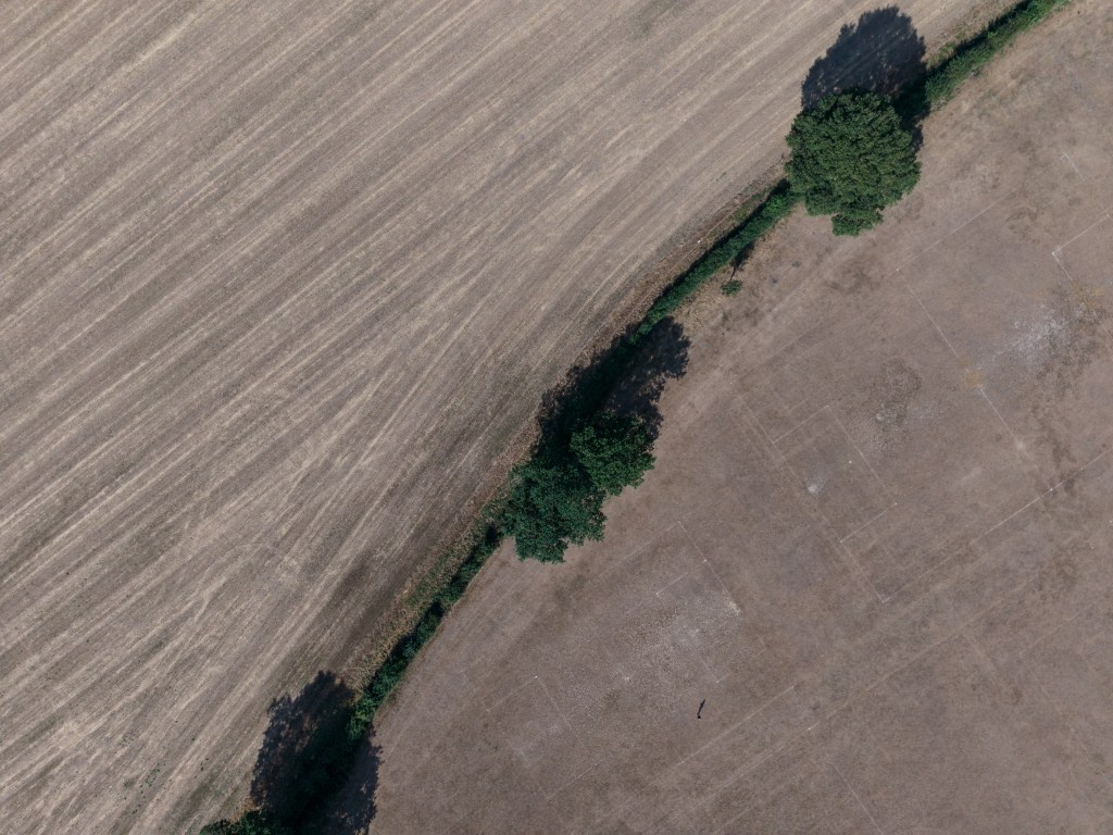 DJI Lito X1 drone sample image. A field from above.