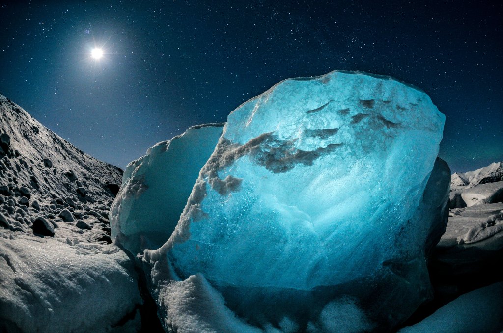 iceberg at night