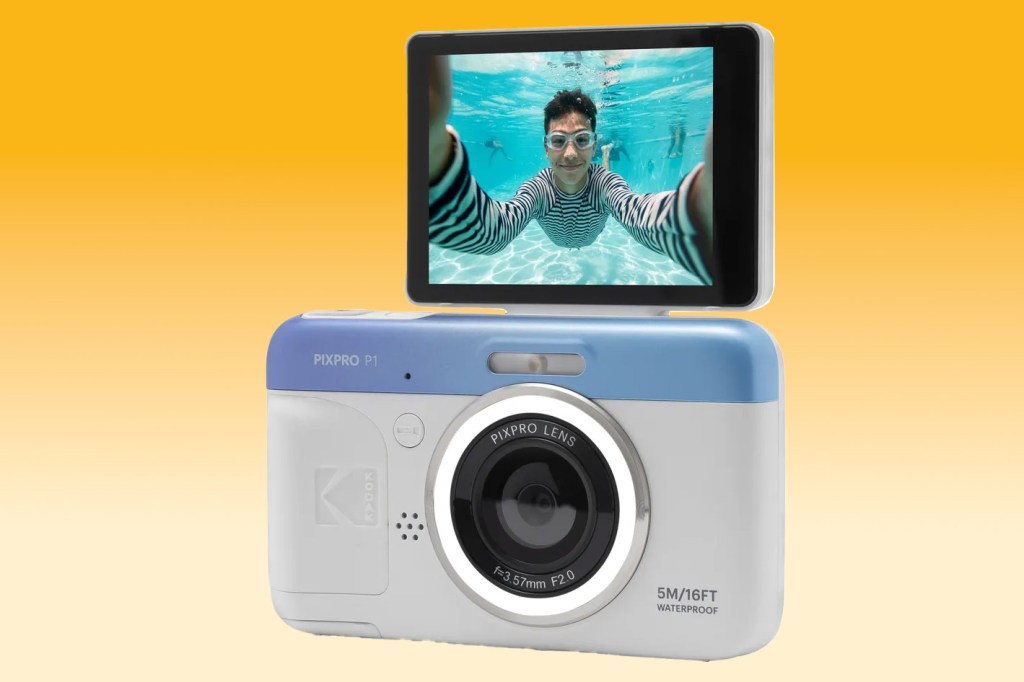 Kodak PixPro P1 waterproof compact with selfie screen. Image: GT Company
