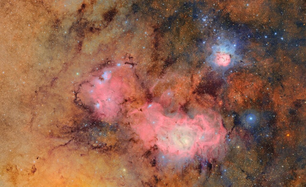 Trifid and Lagoon Nebulae